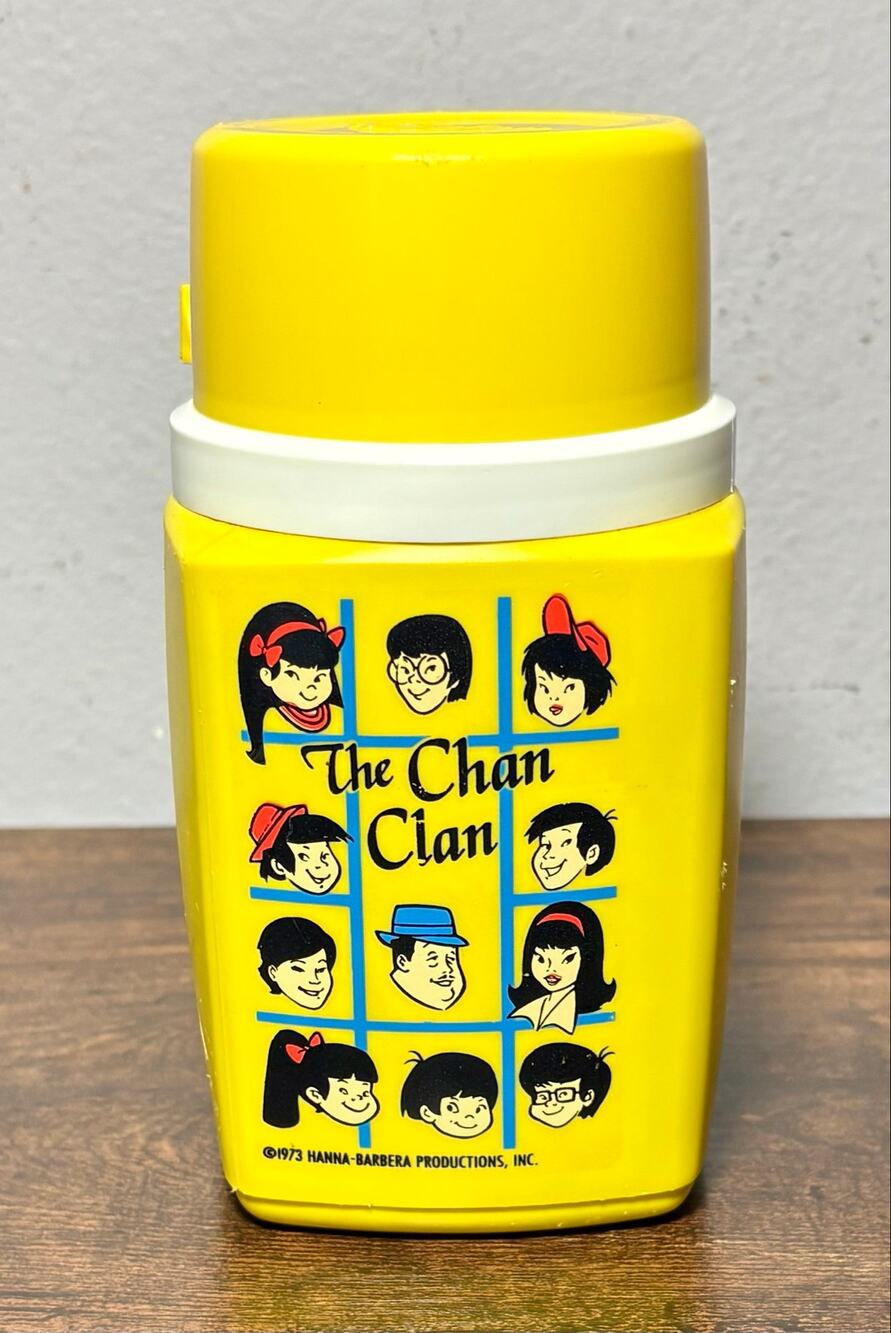 Vintage Collectible Hanna Barbera The Chan Clan Thermos 1973 Clean Yellow